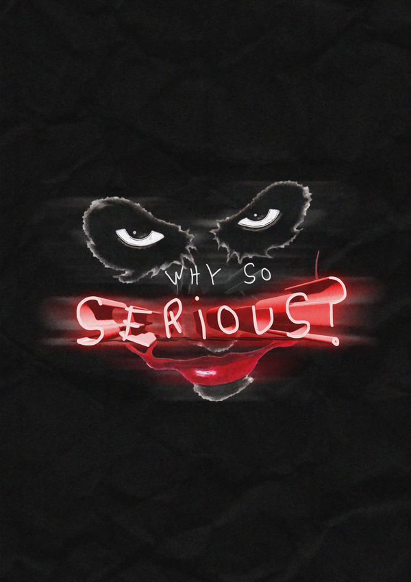 3D Lettering Joker Poster Design