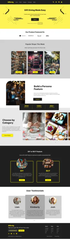 Gifteezy - Web Design
