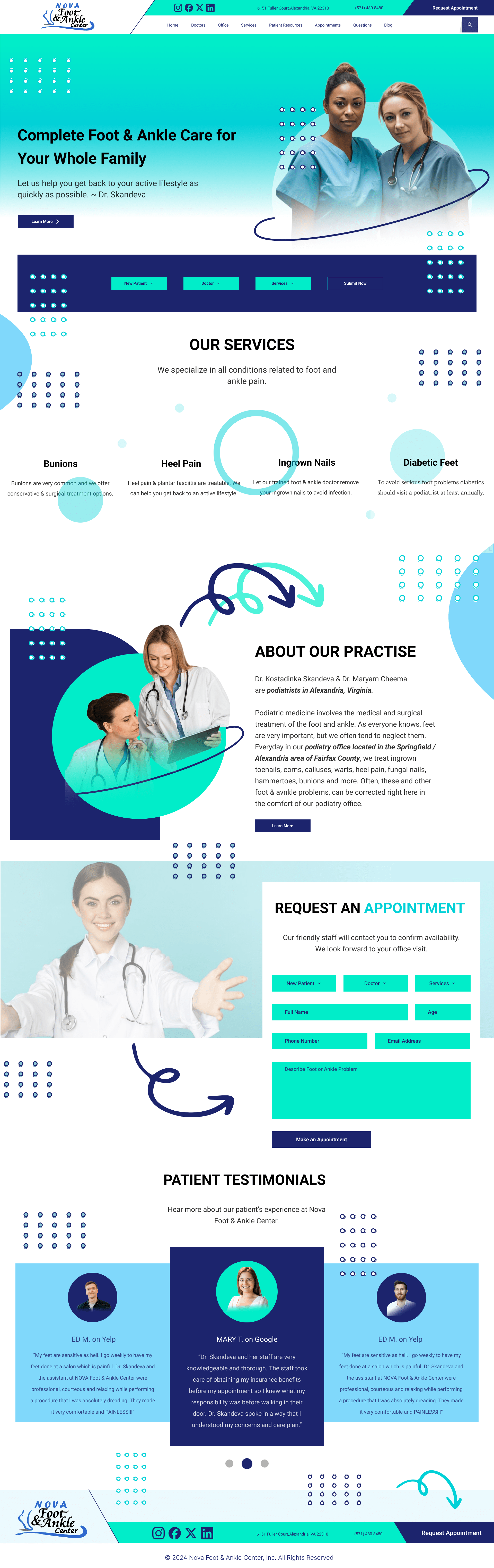 Nova Foot Doctor - Web Design
